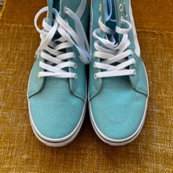 NEW Vans Filmore Hi Tapere Canvas Aqua Sky Lace Up Sneakers Women’s Shoes 9.5 - Picture 4 of 9